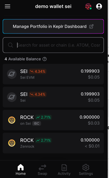 Keplr Wallet Balances